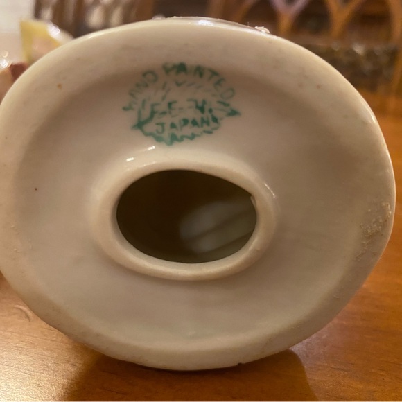 VINTAGE SET OF HAND PAINTED FERN OF JAPAN PORCELAIN FIGURINES - Picture 6 of 16